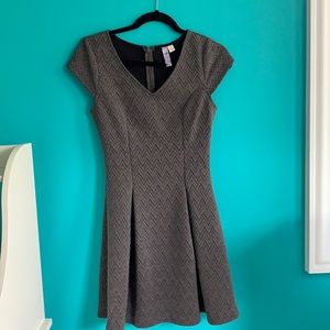 grey formal winter dress from Francesca’s